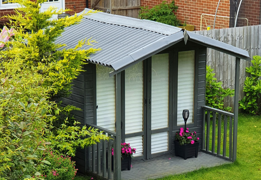 Outdoor Garden Shed With Onduline Roofing