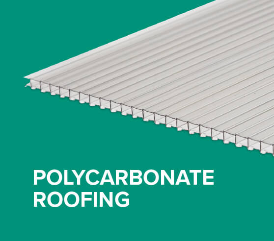 Polycarbonate Roof Sheeting On Green Background